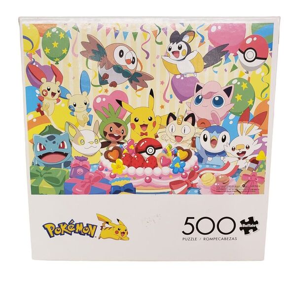 Pokemon Pikachu Birthday Party Puzzle 500 Pieces Buffalo Puzzle Pokemon Poster - Picture 15 of 15